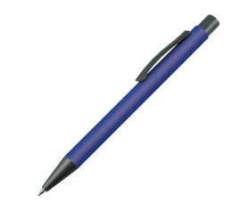 Plastic ballpoint pen with metal clip