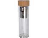 Sticlă cu dop din bambus, 420 ml