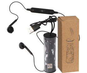 Bluetooth headset in transparent case