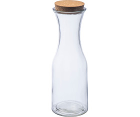 Glass carafe with cork lid