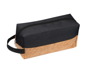 Cosmetic bag with cork bottom