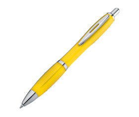 Plastic ball pen with metal clip