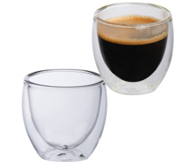 Set of 2 double-walled espresso cups