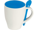 Tasse aus Porzellan mit Löffel, 250ml