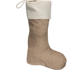 Chaussette de Noël en jute